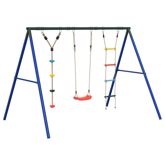 vidaXL Outdoor Swing Set with Swing, Ladder, Disc Swing