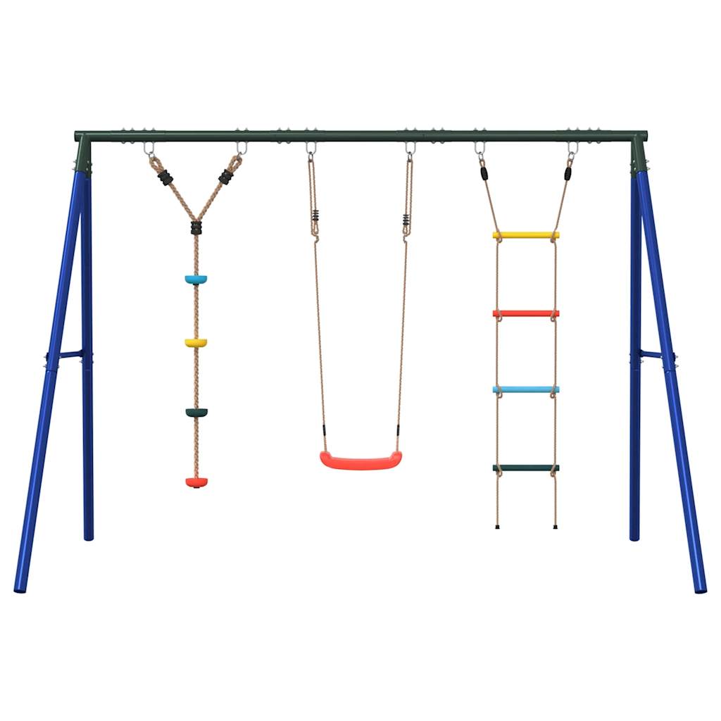 vidaXL Outdoor Swing Set with Swing, Ladder, Disc Swing