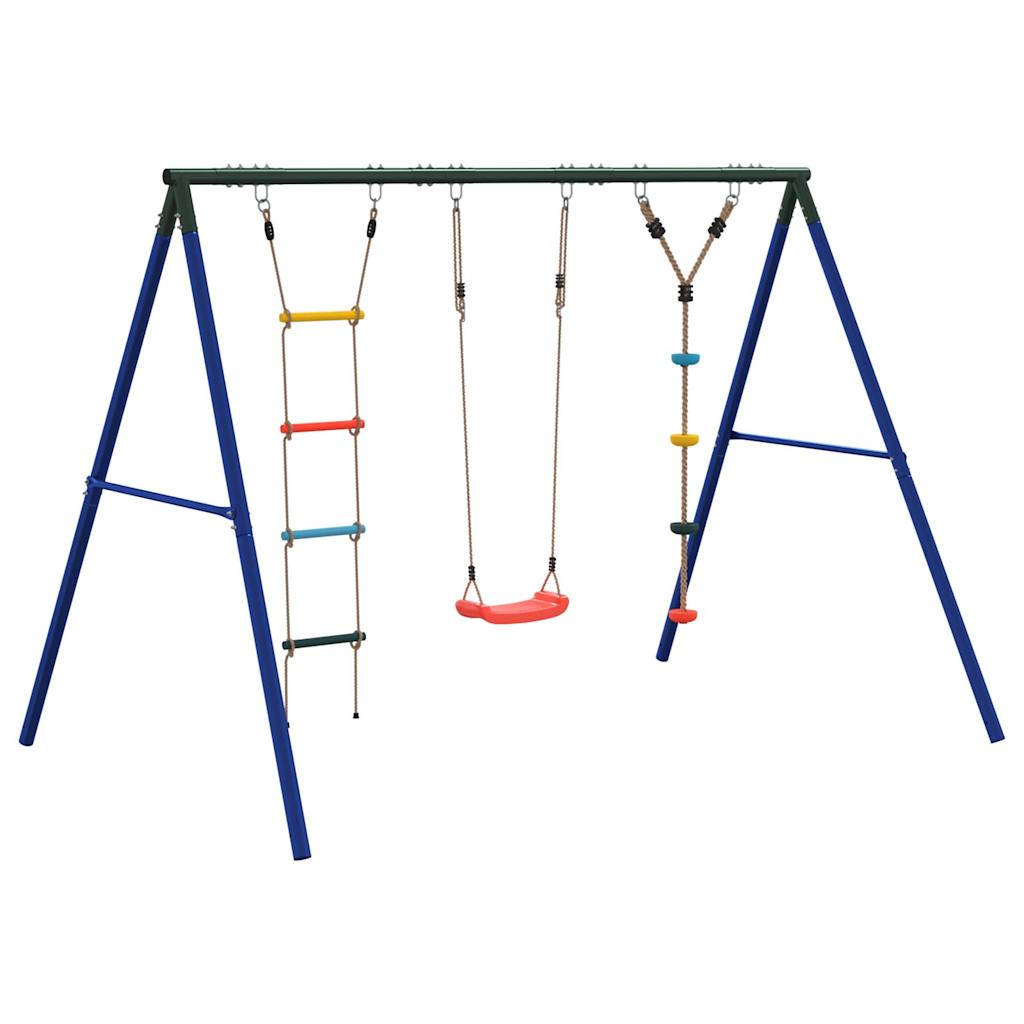 vidaXL Outdoor Swing Set with Swing, Ladder, Disc Swing