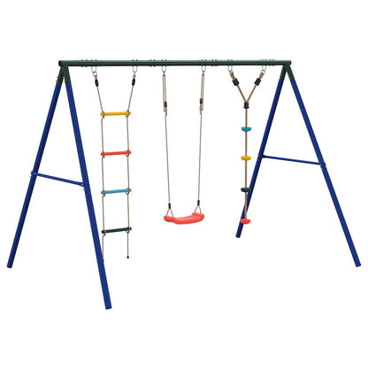 vidaXL Outdoor Swing Set with Swing, Ladder, Disc Swing