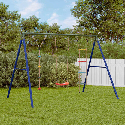vidaXL Outdoor Swing Set with Swing, Ladder, Disc Swing