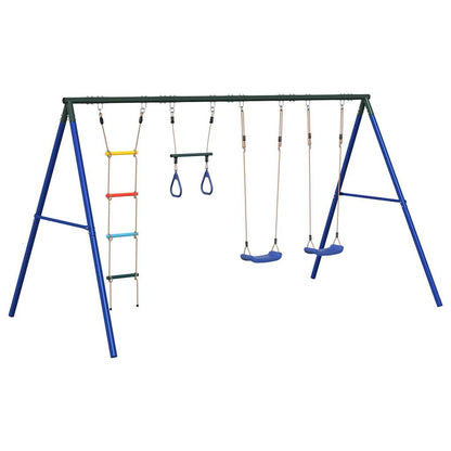 vidaXL Outdoor Swing Set with Swings, Trapeze, Ladder