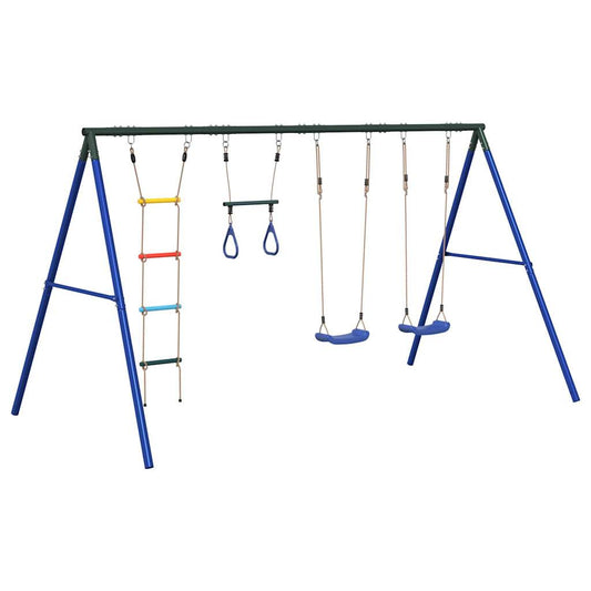 vidaXL Outdoor Swing Set with Swings, Trapeze, Ladder