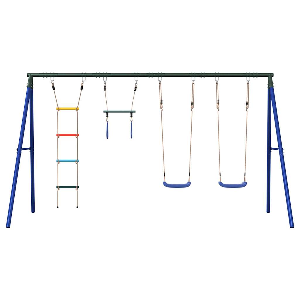 vidaXL Outdoor Swing Set with Swings, Trapeze, Ladder