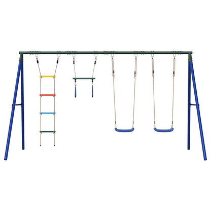 vidaXL Outdoor Swing Set with Swings, Trapeze, Ladder