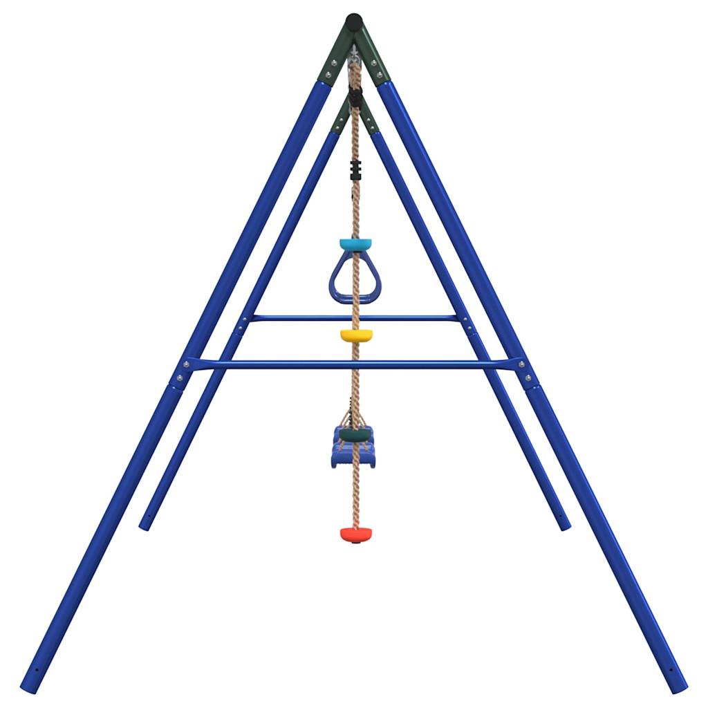 vidaXL Outdoor Swing Set with Swings, Trapeze, Disc Swing