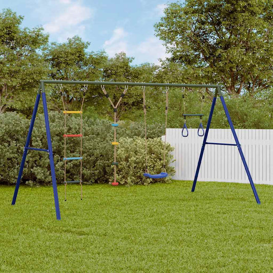 vidaXL Outdoor Swing Set with Swing, Trapeze, Ladder, Disc Swing