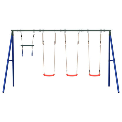 vidaXL Outdoor Swing Set with Swings and Trapeze