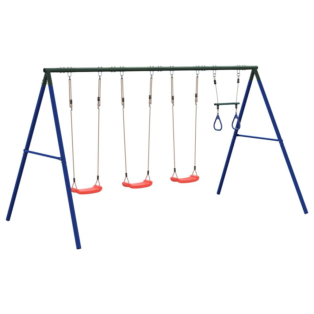 vidaXL Outdoor Swing Set with Swings and Trapeze
