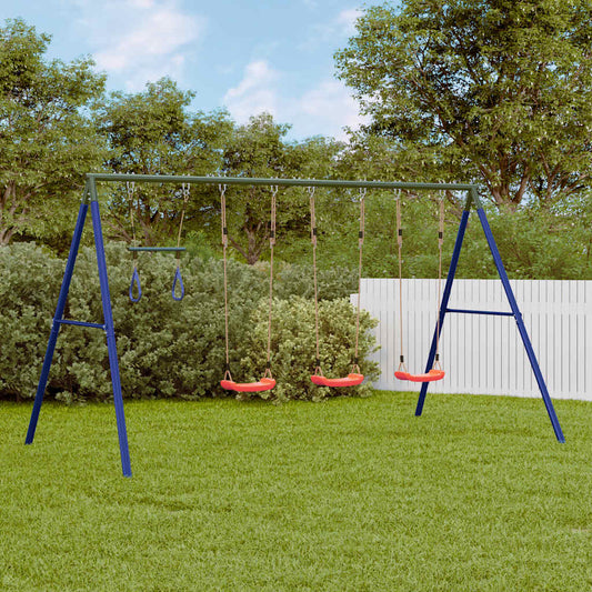 vidaXL Outdoor Swing Set with Swings and Trapeze