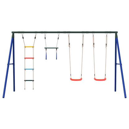 vidaXL Outdoor Swing Set with Swings, Trapeze, Ladder