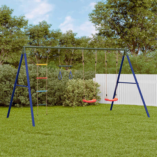 vidaXL Outdoor Swing Set with Swings, Trapeze, Ladder