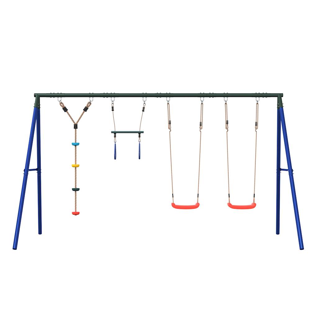 vidaXL Outdoor Swing Set with Swings, Trapeze, Disc Swing
