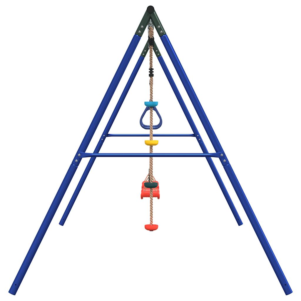 vidaXL Outdoor Swing Set with Swings, Trapeze, Disc Swing