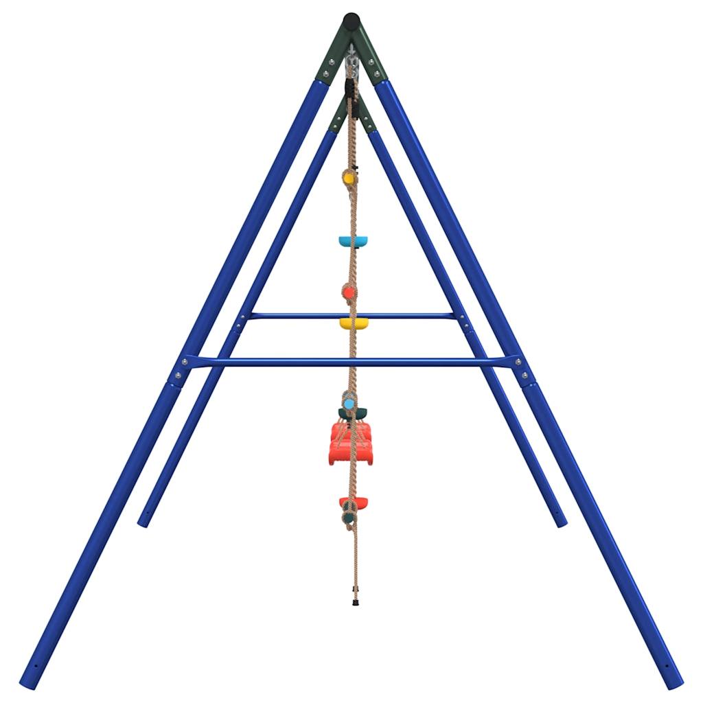 vidaXL Outdoor Swing Set with Swing, Trapeze, Ladder, Disc Swing