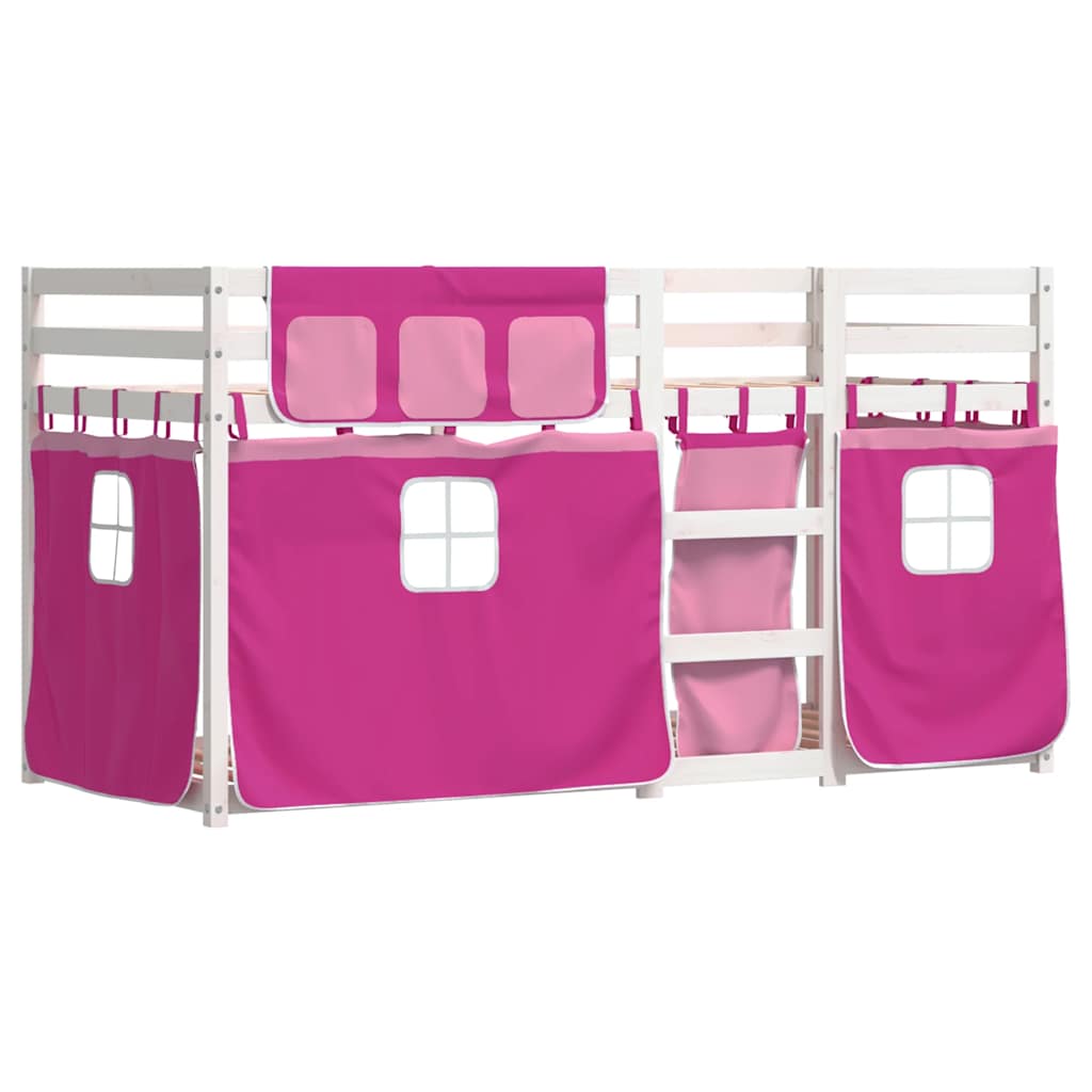 vidaXL Bunk Bed without Mattress Pink 80x200 cm Solid Wood Pine