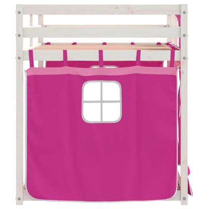 vidaXL Bunk Bed without Mattress Pink 80x200 cm Solid Wood Pine