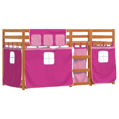 vidaXL Bunk Bed without Mattress Pink 80x200 cm Solid Wood Pine