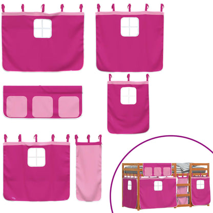 vidaXL Bunk Bed without Mattress Pink 80x200 cm Solid Wood Pine