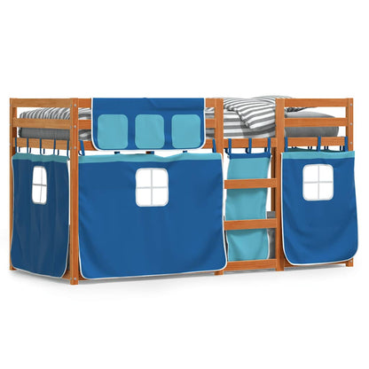 vidaXL Bunk Bed without Mattress Brown&Blue 90x200 cm Solid Wood Pine