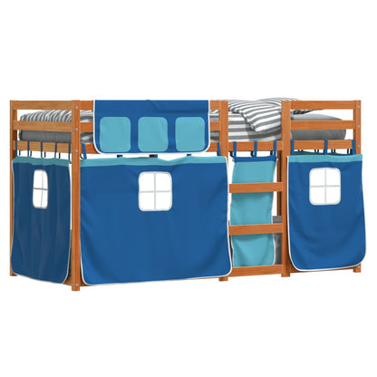 vidaXL Bunk Bed without Mattress Blue 90x190 cm Single Solid Wood Pine