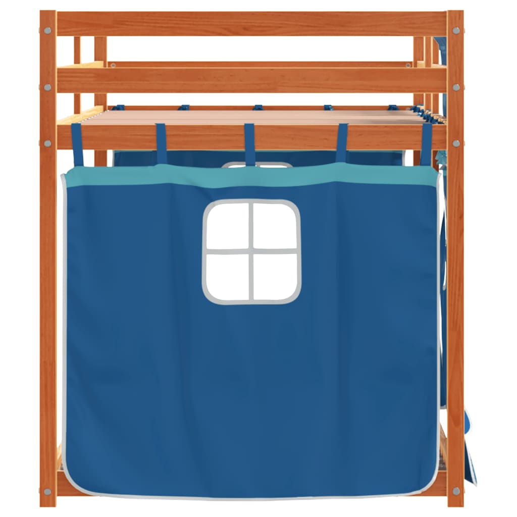 vidaXL Bunk Bed without Mattress Blue 90x190 cm Single Solid Wood Pine