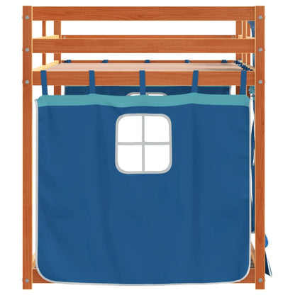 vidaXL Bunk Bed without Mattress Blue 90x190 cm Single Solid Wood Pine