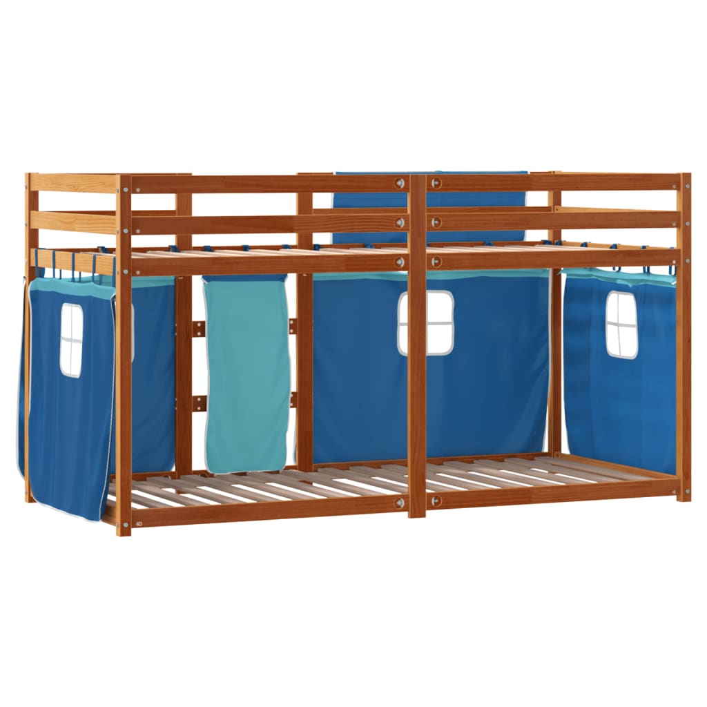 vidaXL Bunk Bed without Mattress Blue 90x190 cm Single Solid Wood Pine