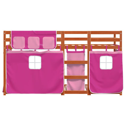 vidaXL Bunk Bed without Mattress Pink 90x190 cm Single Solid Wood Pine