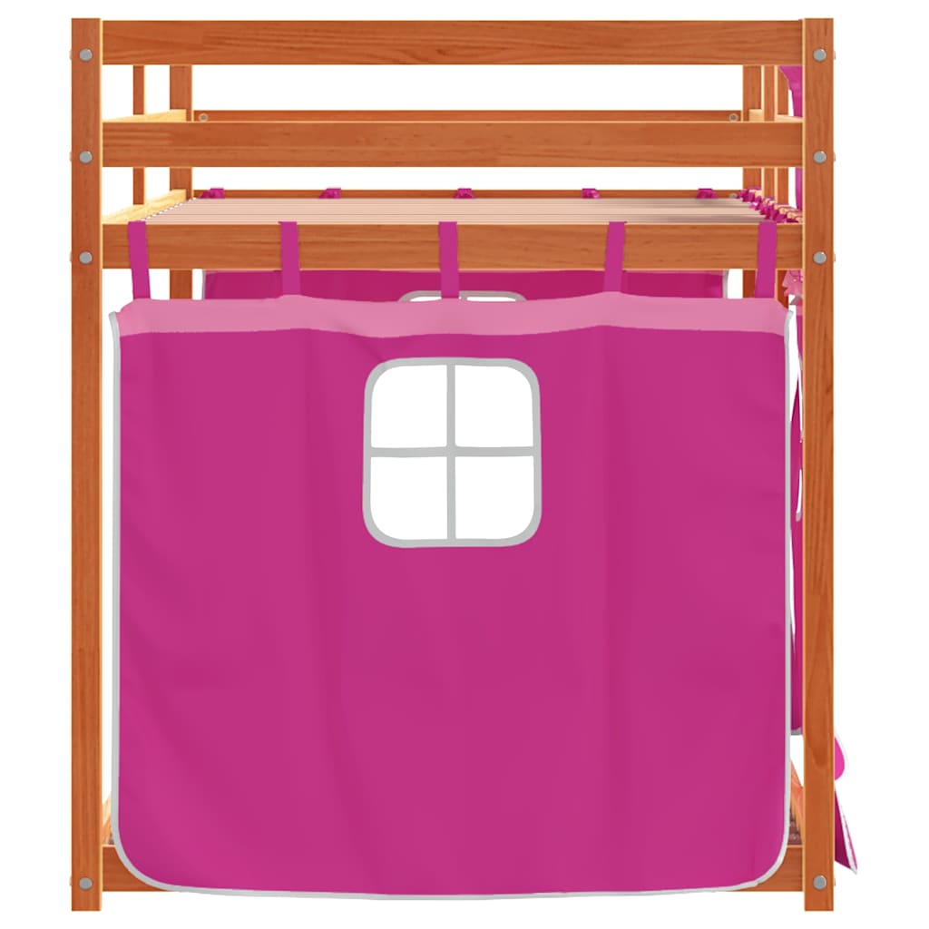 vidaXL Bunk Bed without Mattress Pink 90x190 cm Single Solid Wood Pine