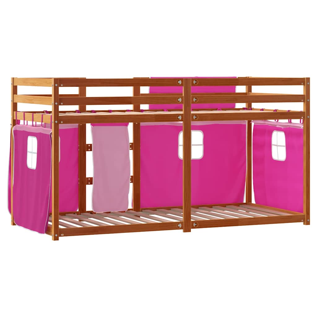 vidaXL Bunk Bed without Mattress Pink 90x190 cm Single Solid Wood Pine