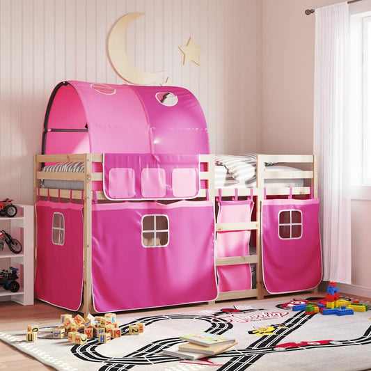 vidaXL Bunk Bed without Mattress Pink 80x200 cm Solid Wood Pine