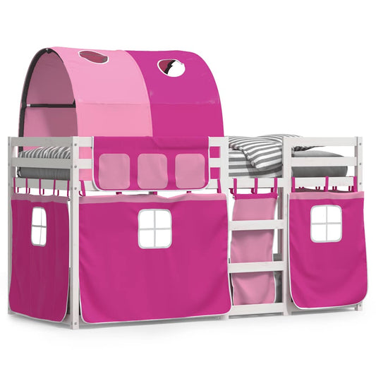 vidaXL Bunk Bed without Mattress Pink 80x200 cm Solid Wood Pine