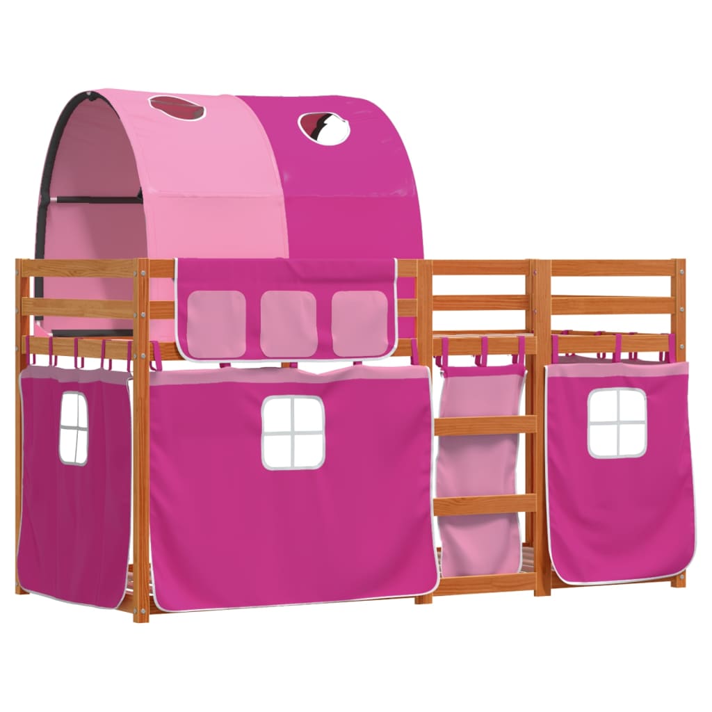 vidaXL Bunk Bed without Mattress Pink 80x200 cm Solid Wood Pine