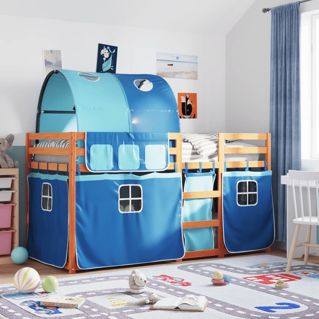vidaXL Bunk Bed without Mattress Blue 90x200 cm Solid Wood Pine