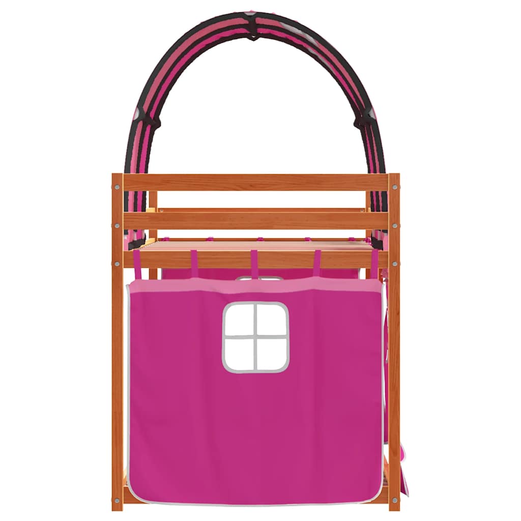 vidaXL Bunk Bed without Mattress Pink 90x200 cm Solid Wood Pine