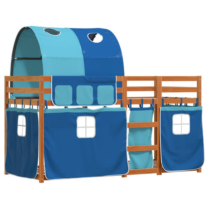 vidaXL Bunk Bed without Mattress Blue 90x190 cm Single Solid Wood Pine