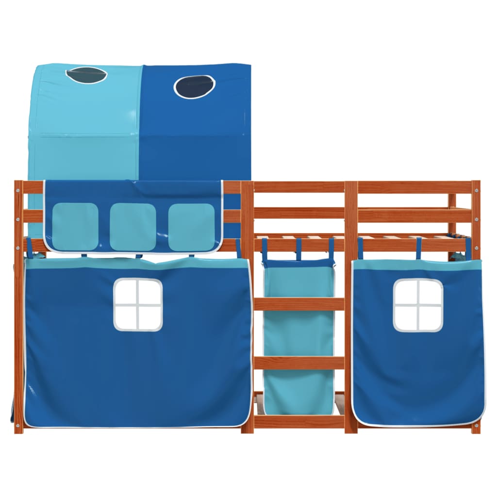vidaXL Bunk Bed without Mattress Blue 90x190 cm Single Solid Wood Pine