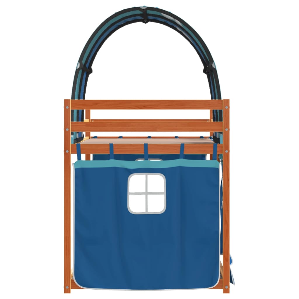 vidaXL Bunk Bed without Mattress Blue 90x190 cm Single Solid Wood Pine