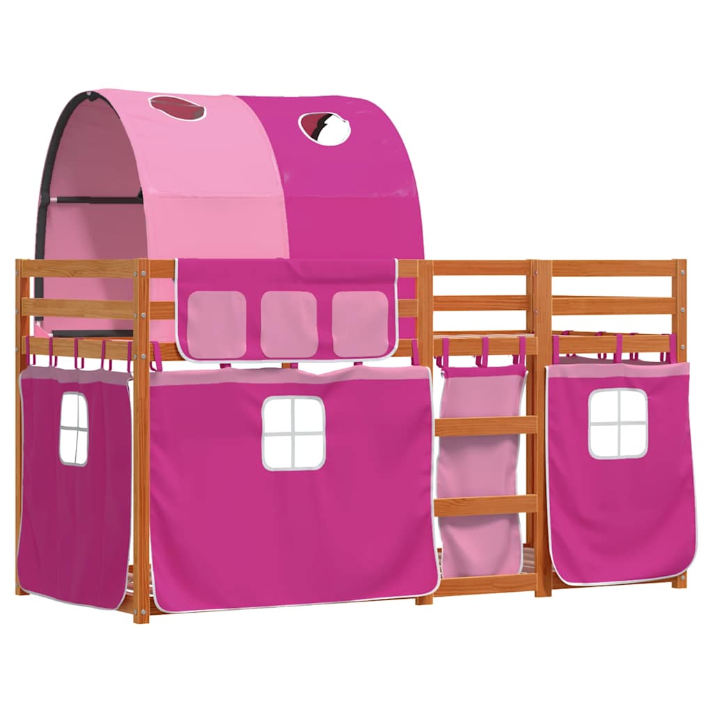 vidaXL Bunk Bed without Mattress Pink 90x190 cm Single Solid Wood Pine