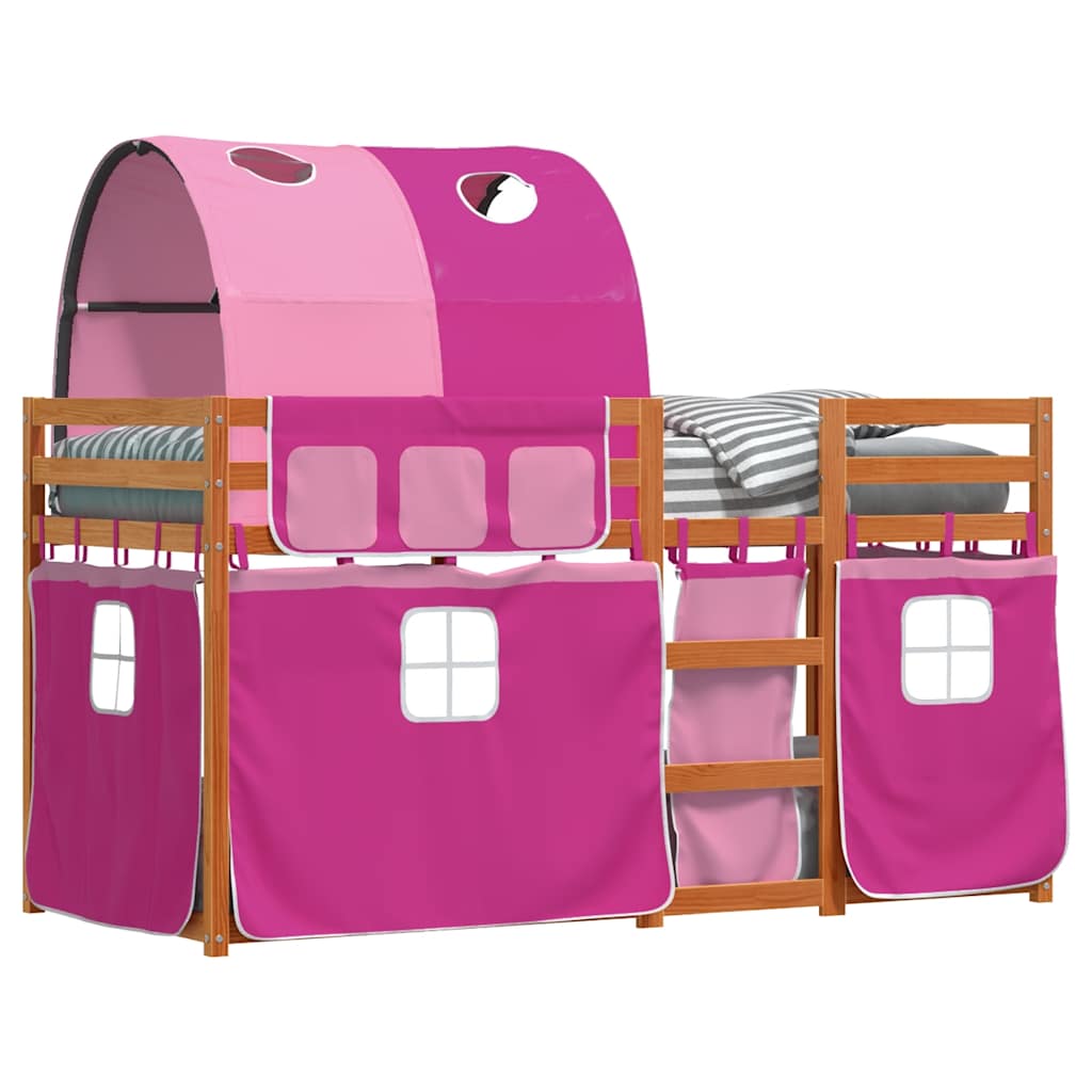 vidaXL Bunk Bed without Mattress Pink 90x190 cm Single Solid Wood Pine