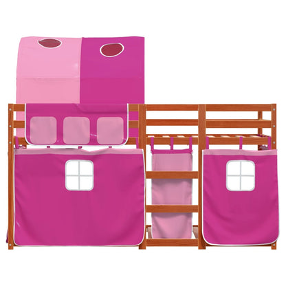 vidaXL Bunk Bed without Mattress Pink 90x190 cm Single Solid Wood Pine