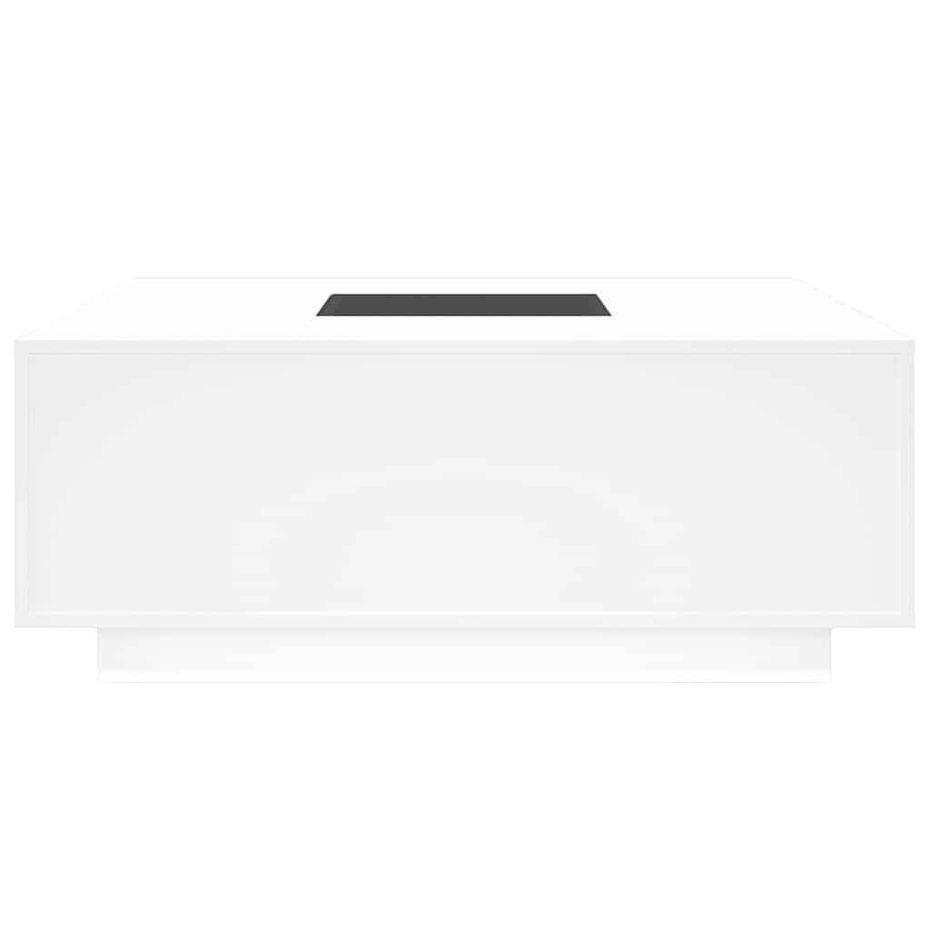 vidaXL Coffee Table with Infinity LED White 100x100x40 cm