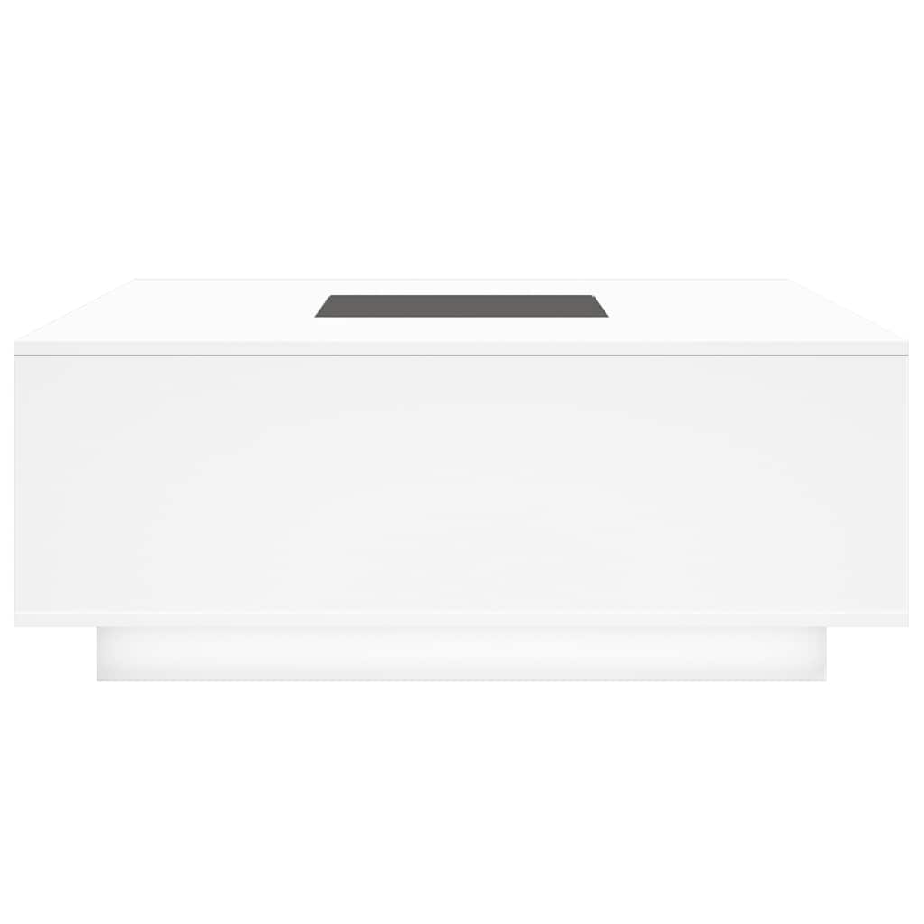 vidaXL Coffee Table with Infinity LED White 100x100x40 cm