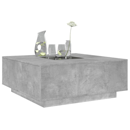 vidaXL Coffee Table with Infinity LED Concrete Grey 100x100x40 cm