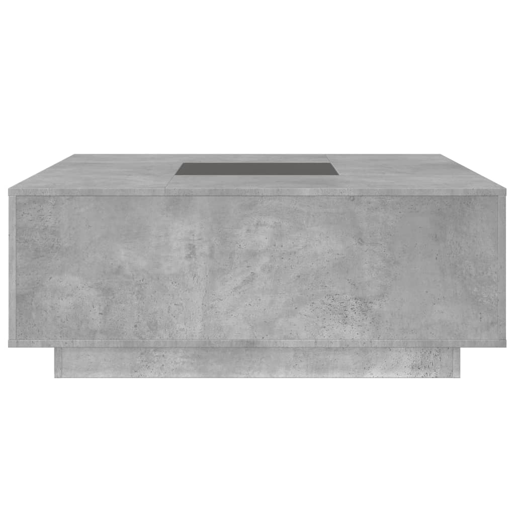 vidaXL Coffee Table with Infinity LED Concrete Grey 100x100x40 cm