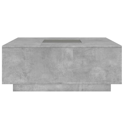 vidaXL Coffee Table with Infinity LED Concrete Grey 100x100x40 cm