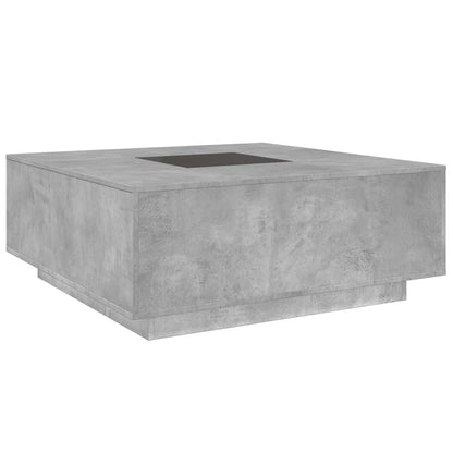 vidaXL Coffee Table with Infinity LED Concrete Grey 100x100x40 cm
