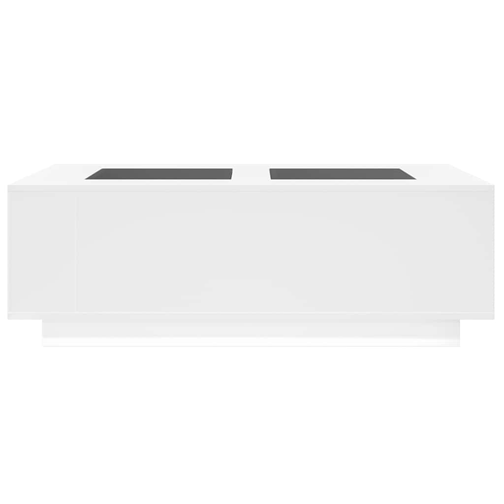 vidaXL Coffee Table with Infinity LED White 116x69x40 cm