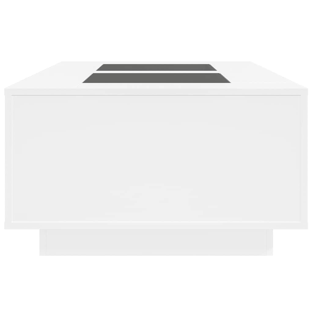 vidaXL Coffee Table with Infinity LED White 116x69x40 cm